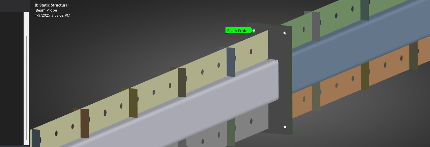 CAD assembly of a bolted spreader-beam lifting structure